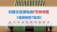 玩赚淘宝京东拼多多无货源电商7天训练营