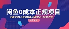 零成本咸鱼引流+卖货日入500-1000