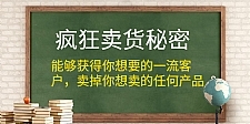 疯狂卖货秘密（能够获得你想要的一流客户，卖掉你想卖的任何产品）