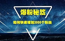 王通最新爆粉秘笈教程 教你快速增加3000个粉丝帮你多赚30万元