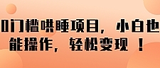 零门槛哄睡项目，小白也能操作，轻松变现 ！【视频教程】