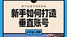短视频课程:新手如何打造垂直账号,教你标准流程搭建基础账号(录播+直播)