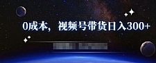 零基础视频号带货赚钱项目,0成本0门槛轻松日入300+【视频教程】