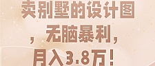 卖别墅的设计图,无脑暴利,月入3.8万!【视频教程】