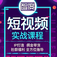 智度2022最新短视频实战课程 IP打造+佣金带货 全方位指导