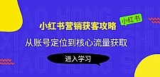 小红书营销获客攻略:从账号定位到核心流量获取,爆款笔记打造