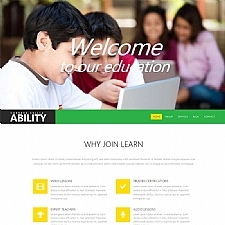 绿色通用型培训教育机构网站模板ht