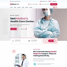 私立的医疗保健服务机构HTML5模板