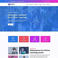 大学在线课程网站HTML模板