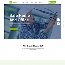 绿色风格视频监控安装安防公司网页模板