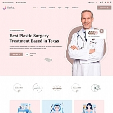粉红色美容整形医院官网静态HTML模板
