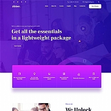 蓝紫色商务投资咨询公司HTML5模板