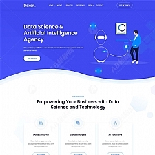 AI智能大数据分析公司静态html网站模板