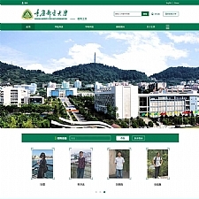 绿色通用的大学学校官网静态html模板