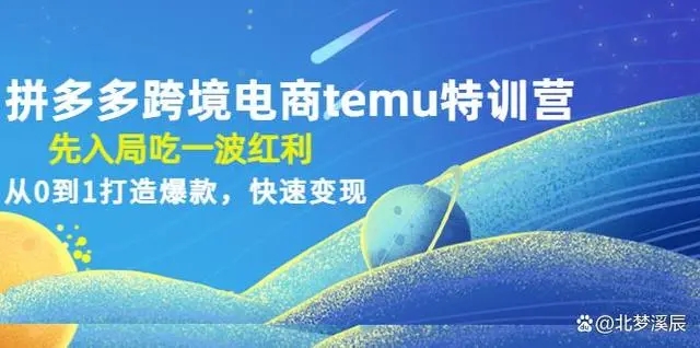 跨境拼多多temu实战营,从0到1打造爆款