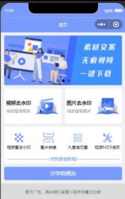 新版多功能去水印工具微信小程序源码下载带流